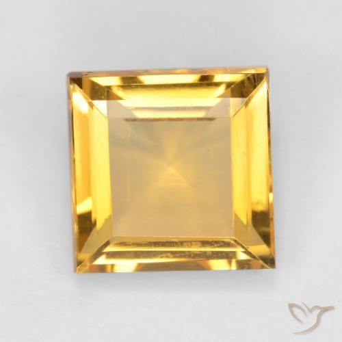 2.90ct Natural Golden Citrine, Square, VS