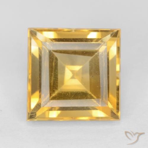 3.53ct Natural Golden Citrine, Square, VS