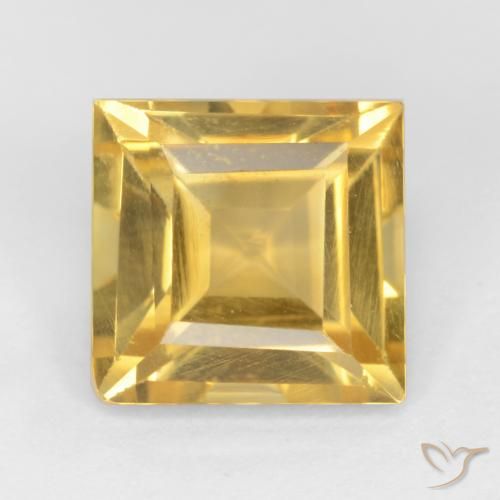 3.06ct Natural Golden Orange Citrine, Square, VS