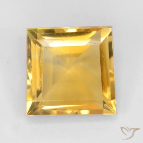 2.97ct Natural Medium Gold Citrine, Square, VS