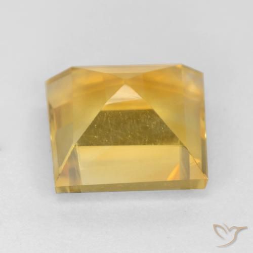 Citrine Gemstone in 8.8 x 8.5 mm Size for Sale, Citrine Stone in Medium Gold Color
