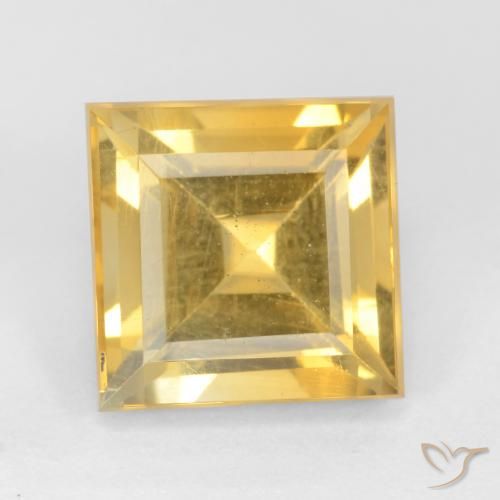 3.50ct Natural Gold Citrine, Square, VS