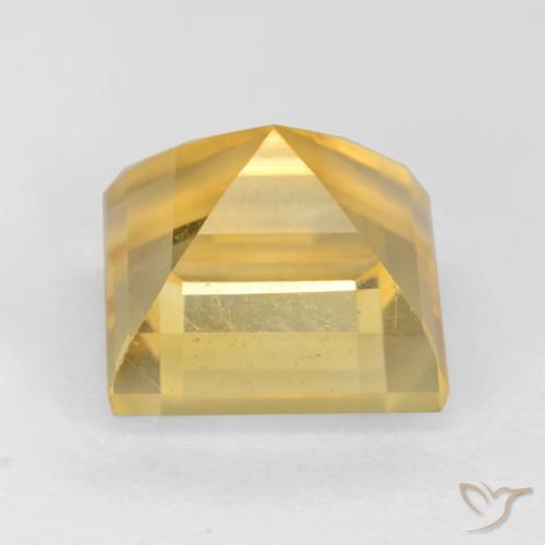 Citrine Gemstone in 9 x 9 mm (calibrated) Size for Sale, Citrine Stone in Gold Color
