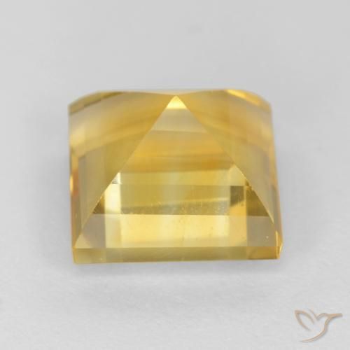 Citrine Gemstone in 8.5 x 8.5 mm Size for Sale, Citrine Stone in Medium Gold Color
