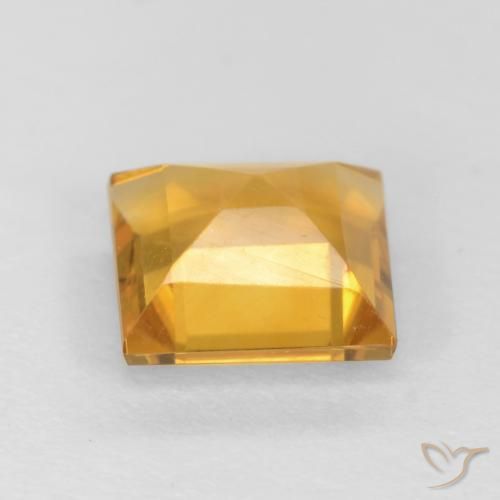 Citrine Gemstone in 5.7 x 5.7 mm Size for Sale, Citrine Stone in Dark Orange-Gold Color