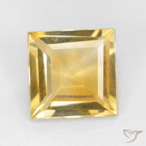 2.15ct Natural Medium Gold Citrine, Square, VS