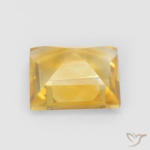 Citrine Gemstone in 8 x 8 mm (calibrated) Size for Sale, Citrine Stone in Medium Gold Color