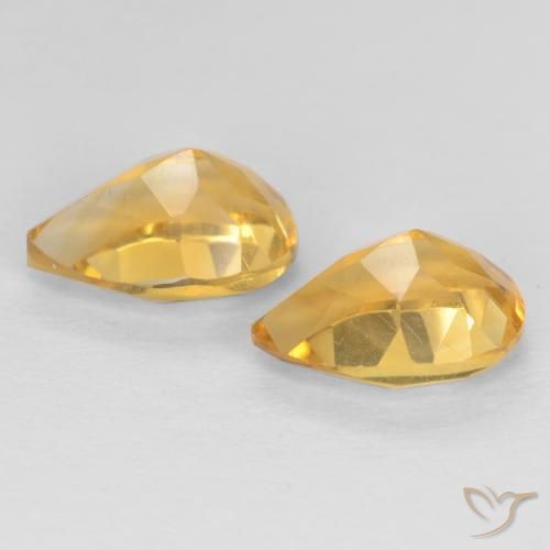 Citrine Gemstones in 7 x 5 mm (calibrated) Size for Sale, Citrine Stones in Medium Gold Color