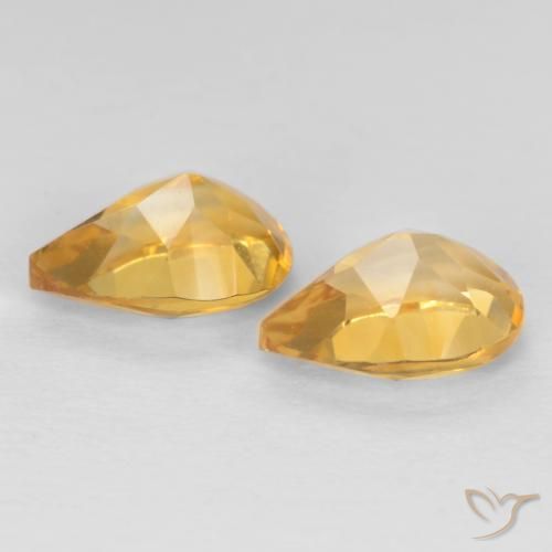 Citrine Gemstones in 7 x 5 mm (calibrated) Size for Sale, Citrine Stones in Orange-Gold Color