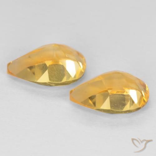 Citrine Gemstones in 7 x 5 mm (calibrated) Size for Sale, Citrine Stones in Deep Golden Orange Color