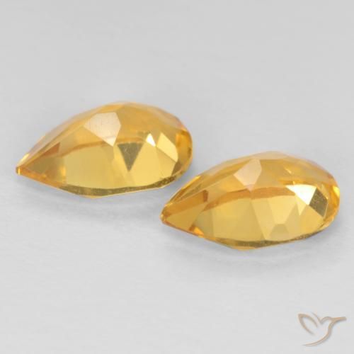 Citrine Gemstones in 7 x 5 mm (calibrated) Size for Sale, Citrine Stones in Deep Golden Orange Color