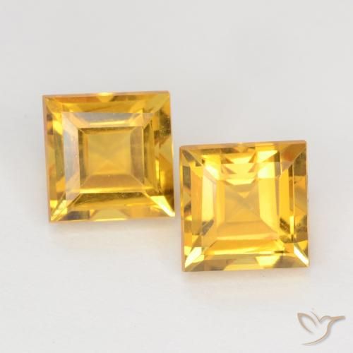 2.35ctw Natural Bright Gold Citrine, Square, VS
