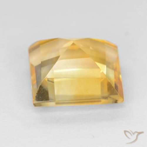 Citrine Gemstone in 9 x 9 mm (calibrated) Size for Sale, Citrine Stone in Light Orange-Gold Color