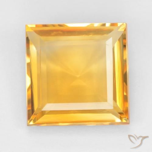 2.77ct Natural Medium-Light Orange-Gold Citrine, Square, VS