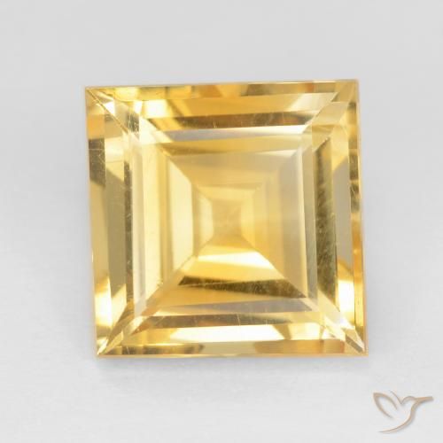 3.03ct Natural Gold Citrine, Square, VS