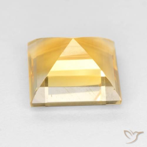 Citrine Gemstone in 9 x 9 mm (calibrated) Size for Sale, Citrine Stone in Gold Color