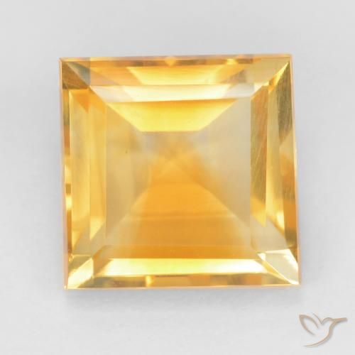 3.27ct Natural Orange-Gold Citrine, Square, VS