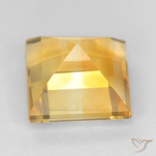 Citrine Gemstone in 8.7 x 8.5 mm Size for Sale, Citrine Stone in Medium Gold Color