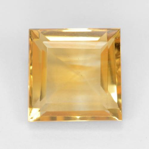 Dorado-naranja claro Citrina Gema - 3.6ct Forma cuadrada (ID: 547261)