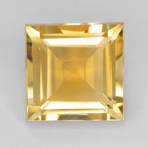 Золотой Цитрин Камень - 3.1ct Фасетный Квадрат (ID: 547262)