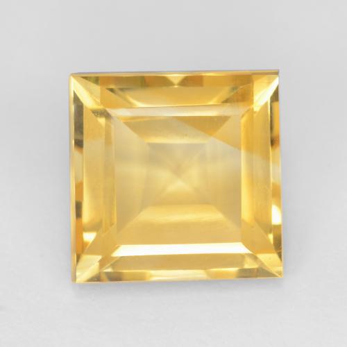 Medium Gold Citrine Gem - 3.1ct Square Facet (ID: 547265)