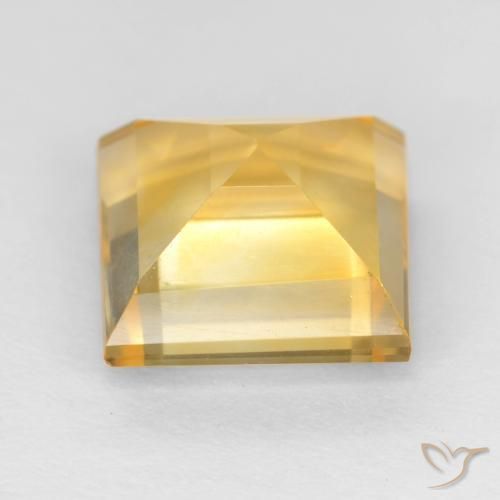 Citrine Gemstone in 9 x 9 mm (calibrated) Size for Sale, Citrine Stone in Gold Color