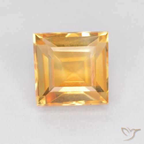 1.14ct Natural Orange-Gold Citrine, Square, VS