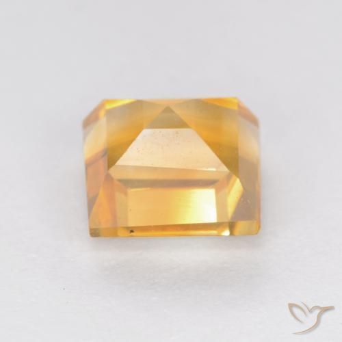 Citrine Gemstone in 6 x 6 mm (calibrated) Size for Sale, Citrine Stone in Orange-Gold Color
