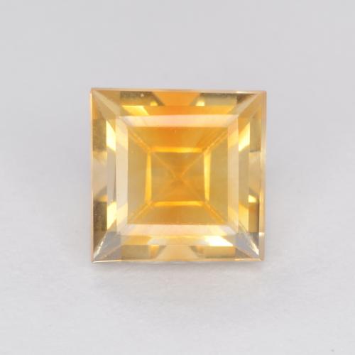 Light Orange-Gold Цитрин Камень - 0.9ct Фасетный Квадрат (ID: 547369)