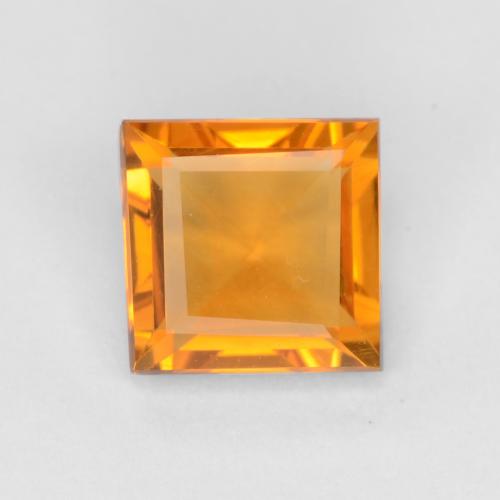 Naranja medio Citrina Gema - 0.9ct Forma cuadrada (ID: 547372)