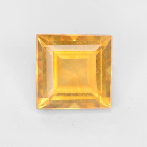 Golden Orange Citrine Gem - 1ct Square Facet (ID: 547376)