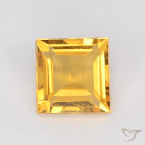 1.06ct Natural Golden Orange Citrine, Square, VS