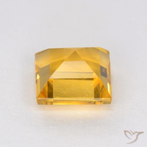 Citrine Gemstone in 6 x 6 mm (calibrated) Size for Sale, Citrine Stone in Golden Orange Color