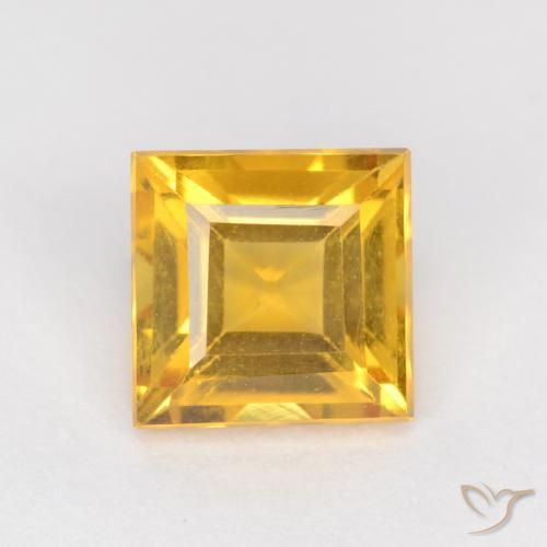 1.05ct Natural Golden Orange Citrine, Square, VS
