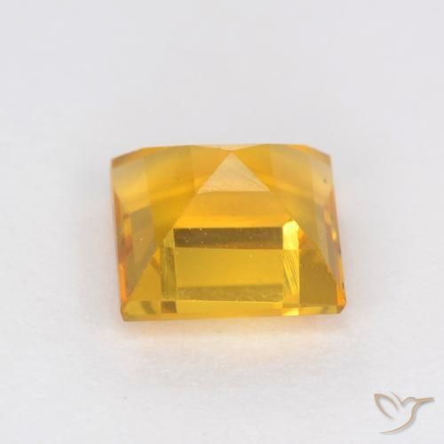 Citrine Gemstone in 6 x 6 mm (calibrated) Size for Sale, Citrine Stone in Golden Orange Color