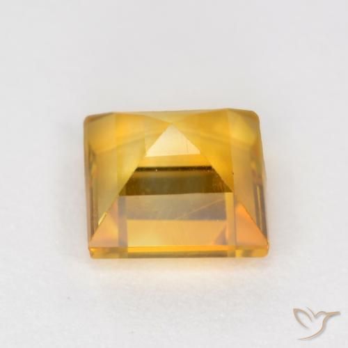 Citrine Gemstone in 6 x 6 mm (calibrated) Size for Sale, Citrine Stone in Deep Golden Orange Color