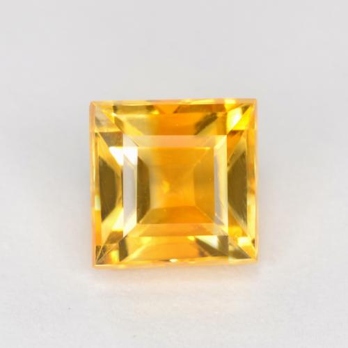 Naranja dorado intenso Citrina Gema - 1ct Forma cuadrada (ID: 547519)