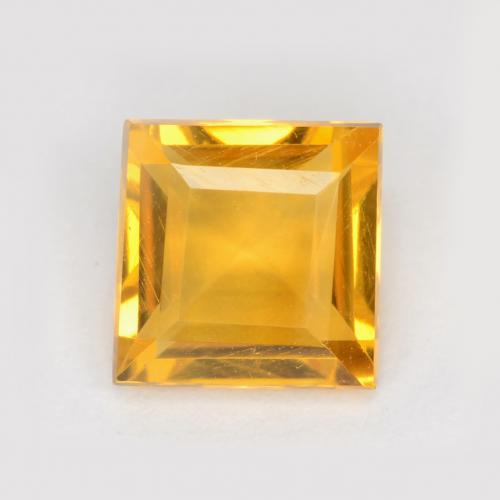 Dark Golden Citrin Edelstein - 0.9ct Carréschliff / Quadrat (ID: 547522)