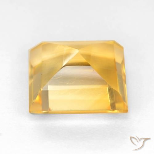 Citrine Gemstone in 9 x 9 mm (calibrated) Size for Sale, Citrine Stone in Bright Gold Color