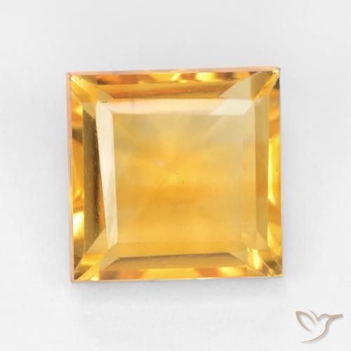 2.78ct Natural Golden Orange Citrine, Square, VS