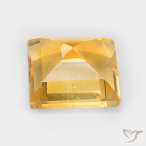 Citrine Gemstone in 8.5 x 8.4 mm Size for Sale, Citrine Stone in Golden Orange Color