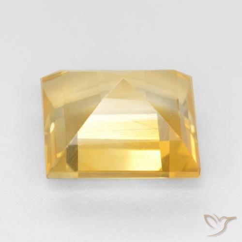 Citrine Gemstone in 8 x 8 mm (calibrated) Size for Sale, Citrine Stone in Gold Color