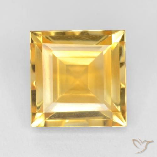 2.66ct Natural Bright Gold Citrine, Square, VS