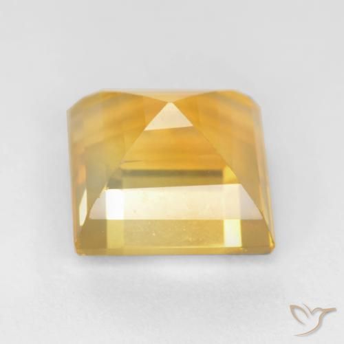 Citrine Gemstone in 9 x 9 mm (calibrated) Size for Sale, Citrine Stone in Bright Gold Color