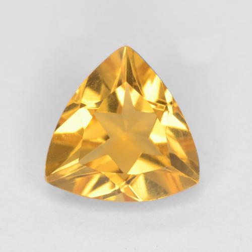 Dorado oscuro medio Citrina Gema - 0.8ct Forma trillón (ID: 548694)