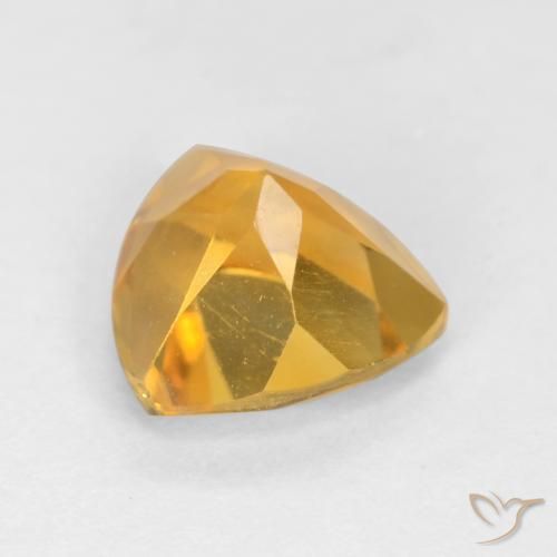 Citrine Gemstone in 7 x 7 mm (calibrated) Size for Sale, Citrine Stone in Deep Golden Orange Color
