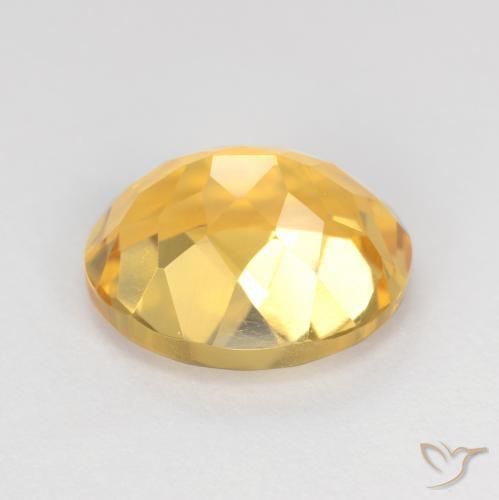 Citrine Gemstone in 11 x 9 mm (calibrated) Size for Sale, Citrine Stone in Medium Gold Color