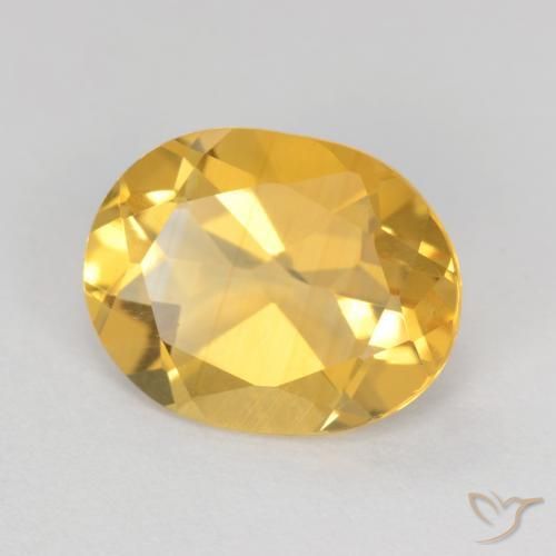2.50 ct Golden Citrine Stone, Natural Citrine in Oval Facet Shape for Sale