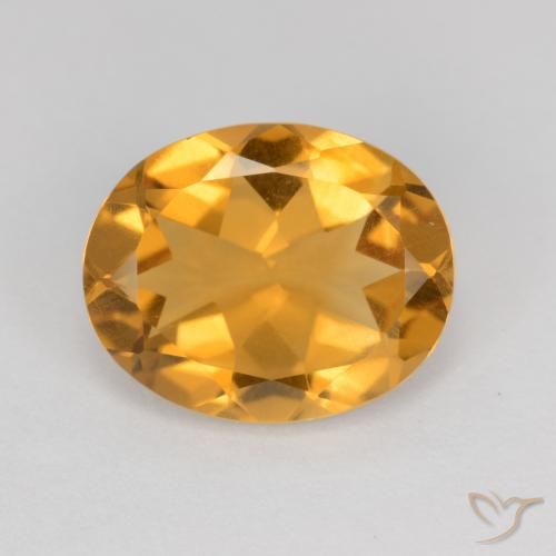 3.14 ct Yellow Citrine, 11.2 x 9.1 mm Oval Cut From Brazil, Photo A