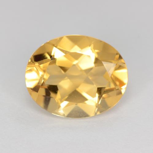 Medium Gold Цитрин Камень - 3.3ct Фасетный Овал (ID: 548974)
